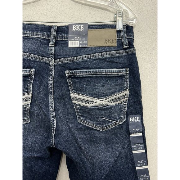 Buckle BKE Alec Jeans Men's 32x32 Whiskering Straight Leg Performance Stretch - Picture 3 of 12